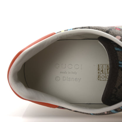 Gucci X DISNEY GG Supreme Monogram Web Donald Duck Womens Ace Sneakers 39 Beige New Acero Orange 8 of 10