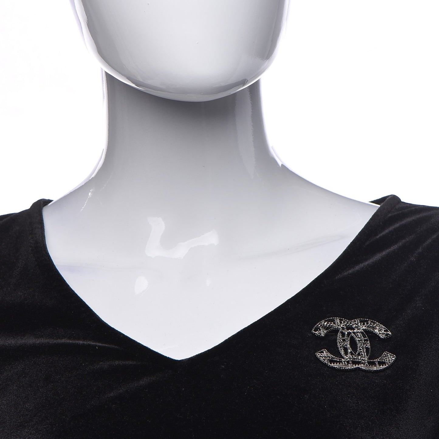 Ruthenium Chain CC Brooch
