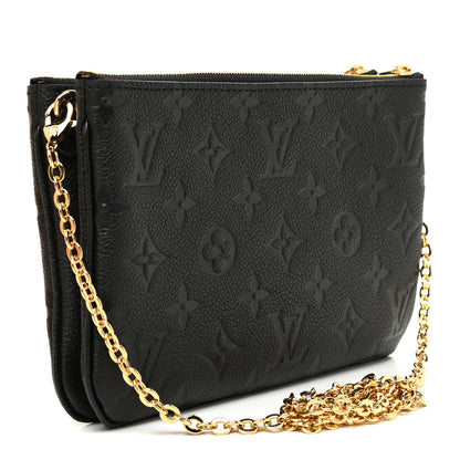 Louis Vuitton Empreinte Double Zip Pochette Black 3 of 11