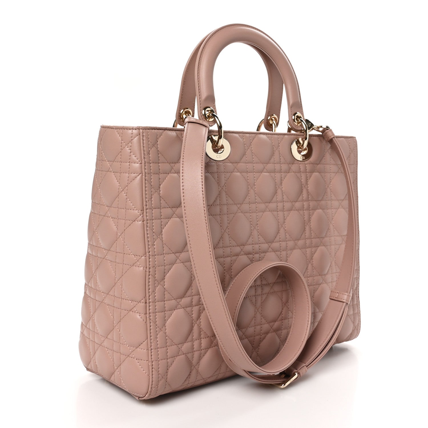 Christian Dior Lambskin Cannage Large Lady Dior Fard 3 of 11
