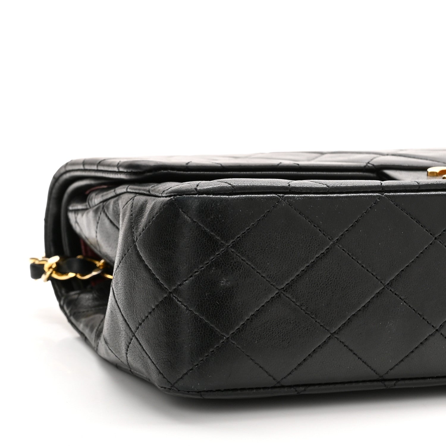 Chanel Lambskin Quilted Medium Double Flap Black 9 of 11