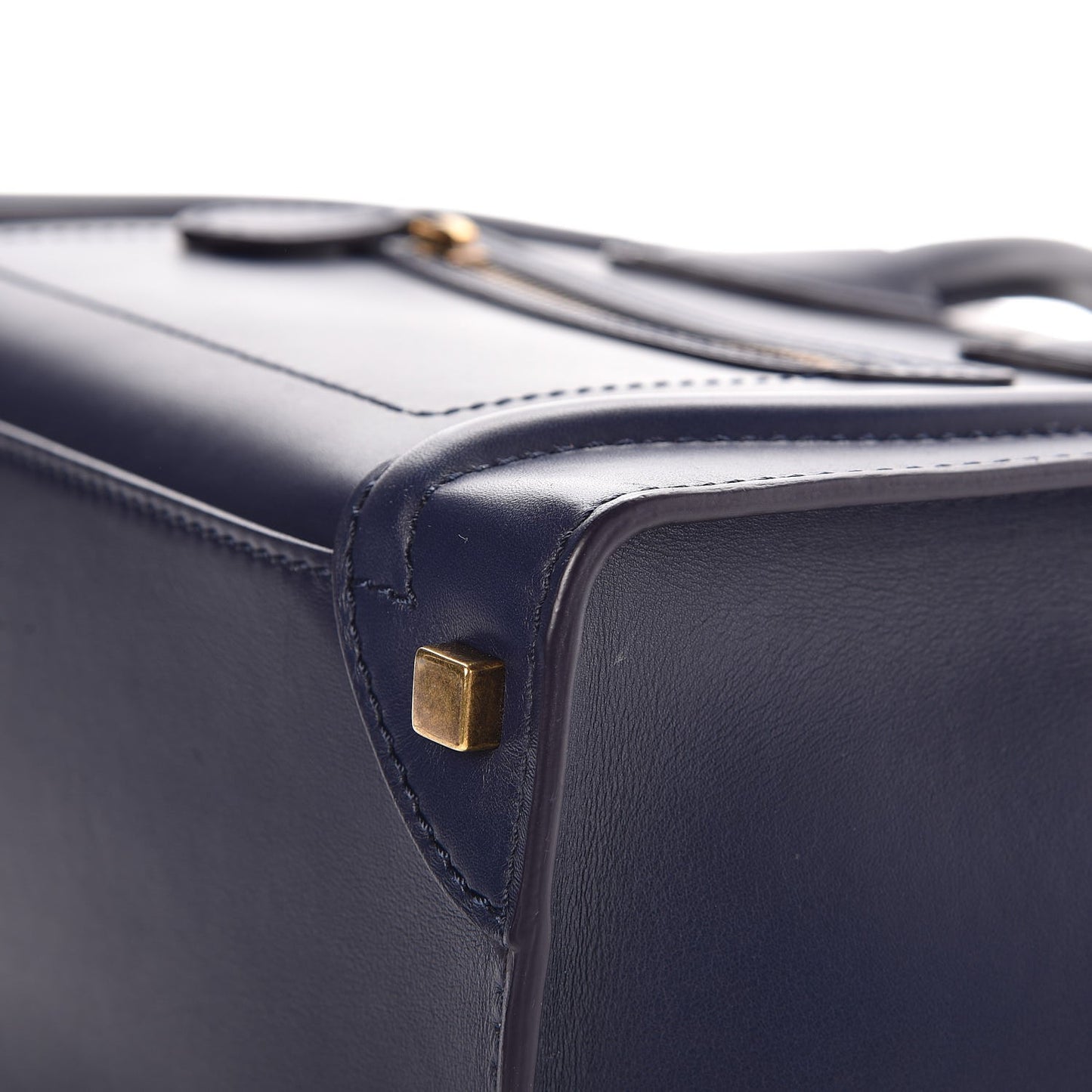 Smooth Calfskin Micro Luggage Navy Blue