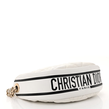 Christian Dior Lambskin Cannage Medium Dior Vibe Hobo Bag White 4 of 15