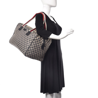Gucci GG Monogram Web Large Collapsible Carry On Duffle Navy 2 of 16