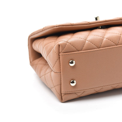 Chanel Caviar Quilted Mini Coco Handle Flap Brown 9 of 10