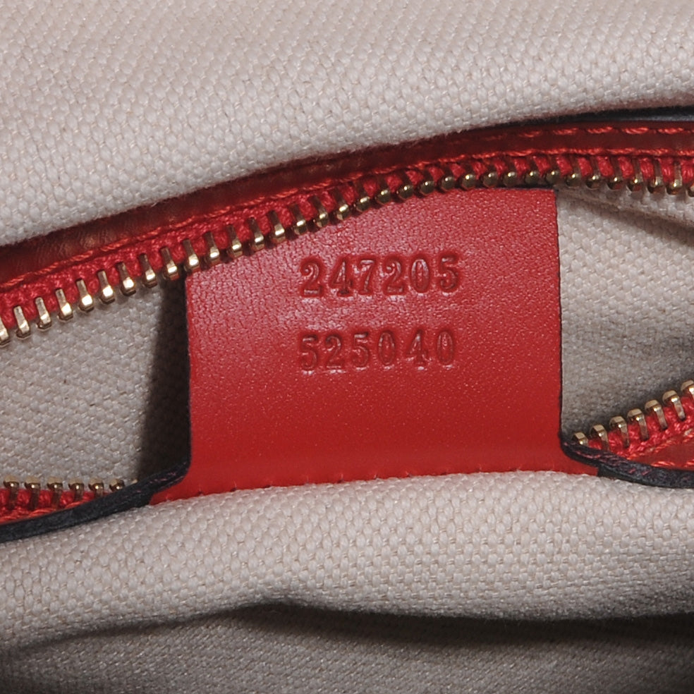 Gucci Monogram Vintage Web Medium Boston Red 8 of 8