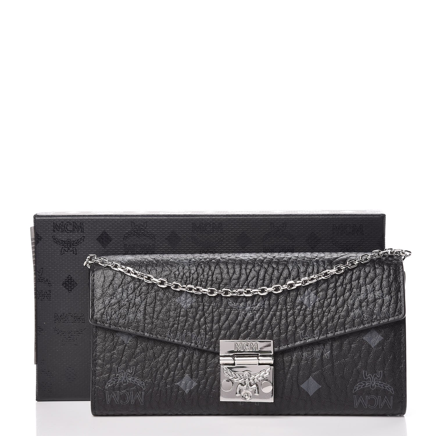 MCM Visetos Large Patricia Wallet On Chain Black 8 of 8