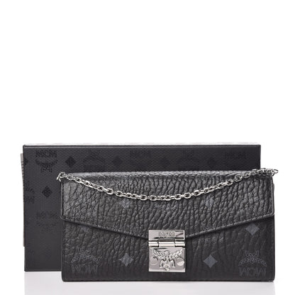 MCM Visetos Large Patricia Wallet On Chain Black 8 of 8