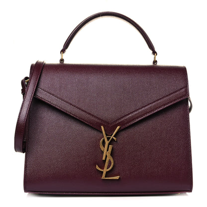 Saint Laurent Grain de Poudre Medium Classic Monogram Cassandra Top Handle Rouge Legion 1 of 13