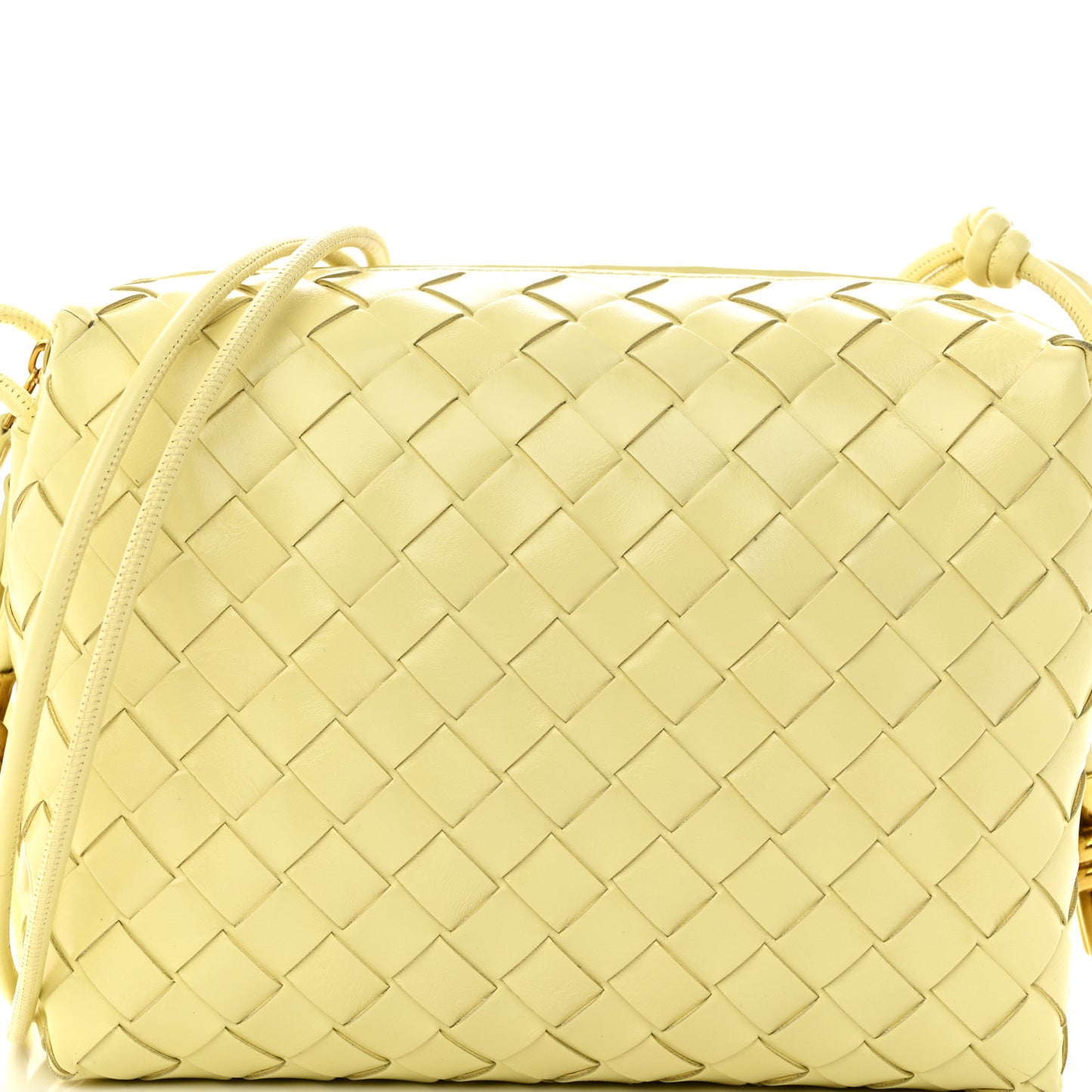 Nappa Intrecciato Metallic Knot Small Loop Crossbody Bag Ice Cream