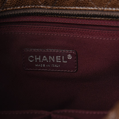 Chanel Glazed Caviar Quilted Tote Brown 5 of 9