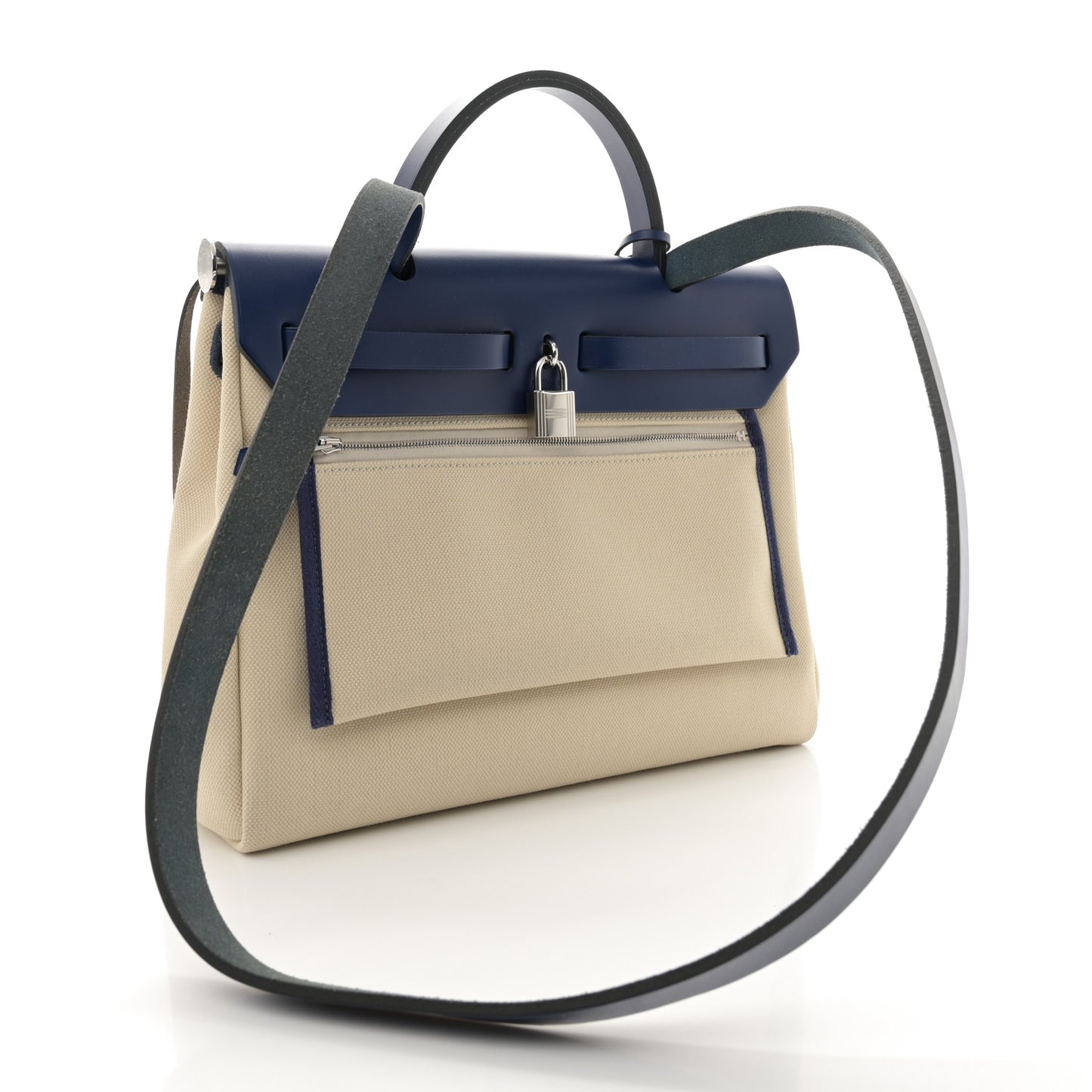 Toile H Vache Hunter Herbag Zip Retourne 31 PM Beton Bleu Saphir