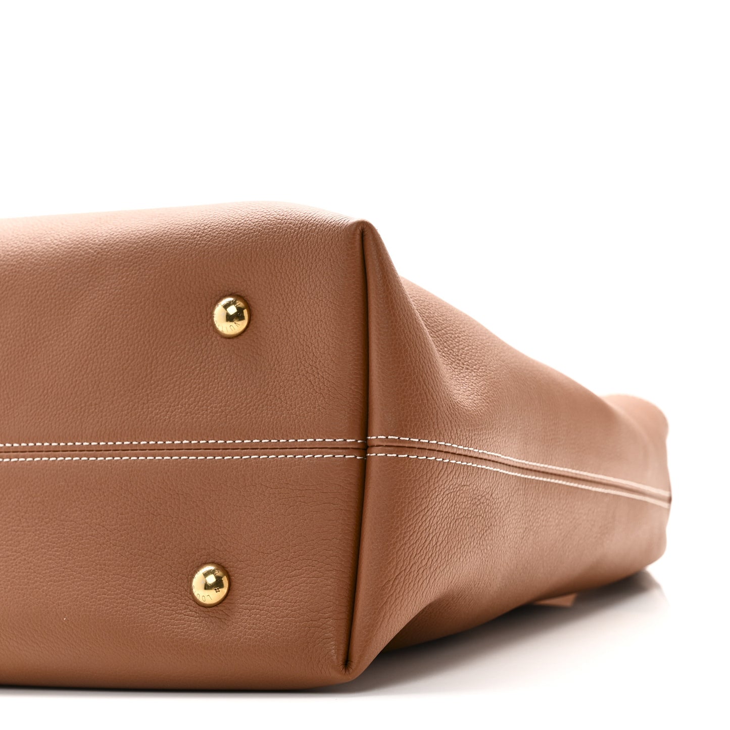 Grained Calfskin Low Key Hobo MM Cognac