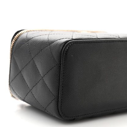 Chanel Caviar Quilted Small Vanity Case With Chain Black 9 of 13
