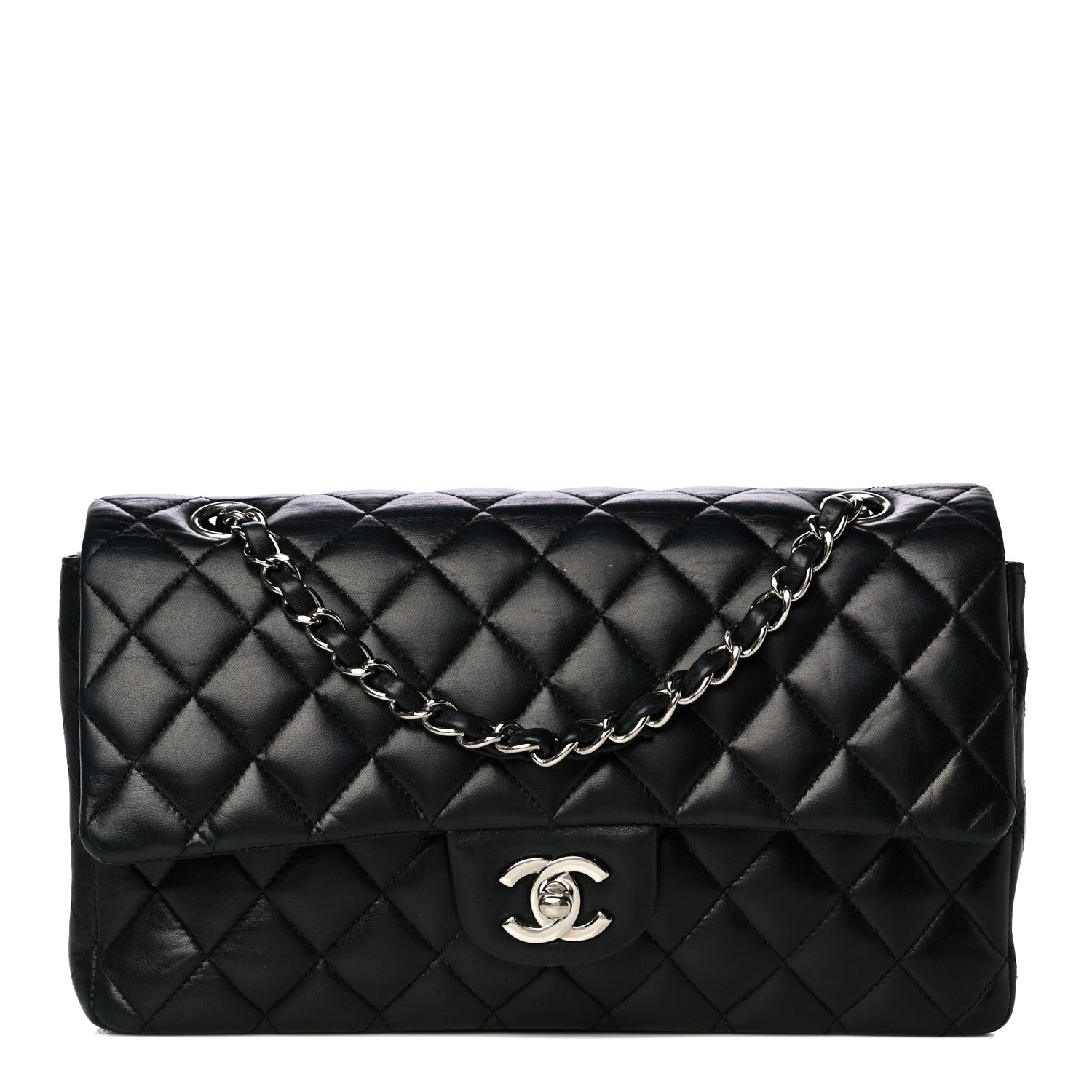 Chanel Lambskin Quilted Medium Double Flap Black 1 of 24