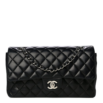 Chanel Lambskin Quilted Medium Double Flap Black 1 of 24