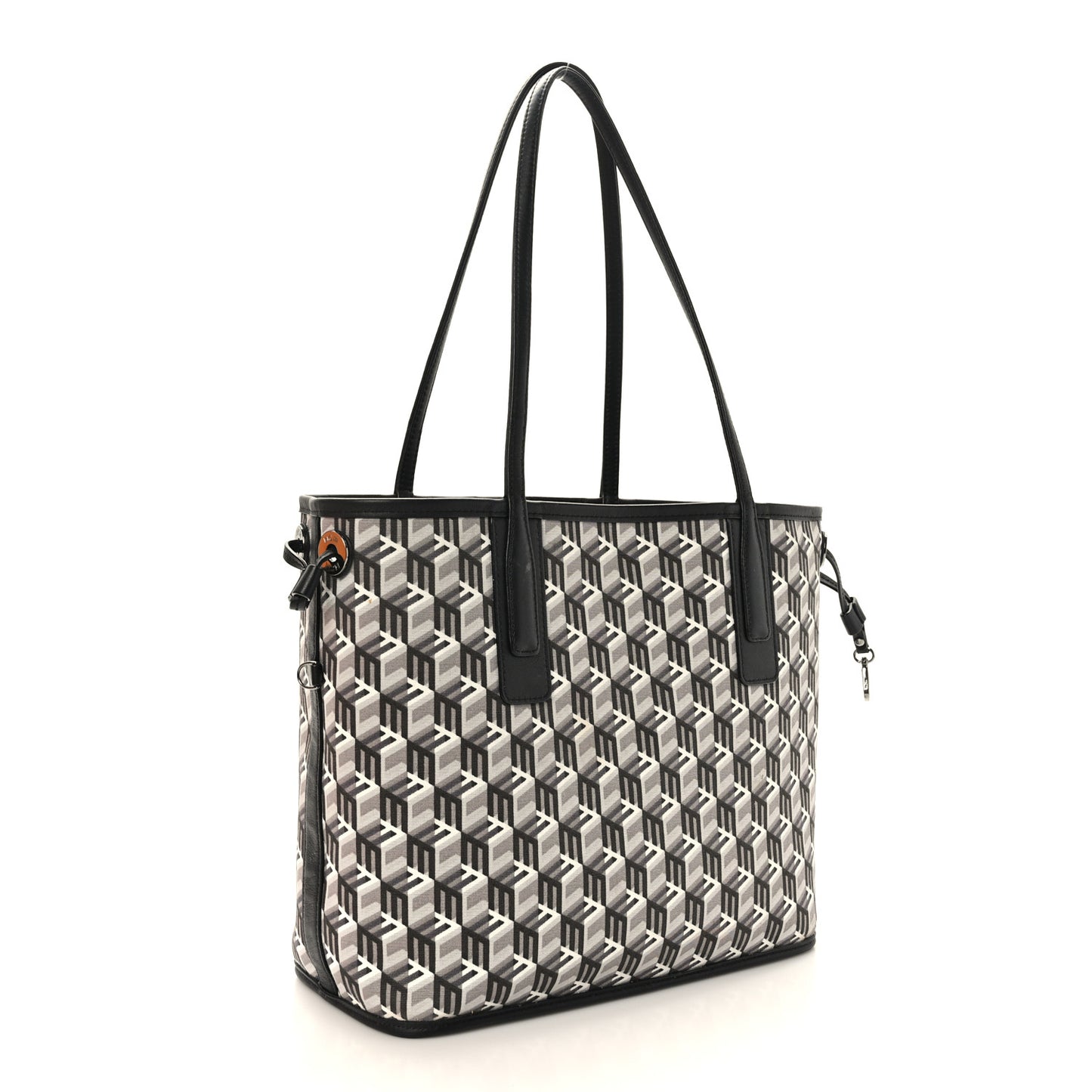 Visetos Nappa Canvas Medium Reversible Shopper Tote Black