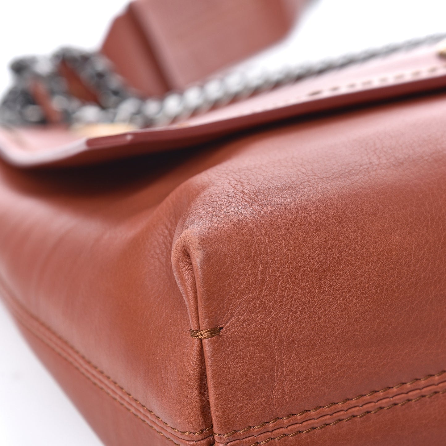 Calfskin Medium Happy Shoulder Bag Beige