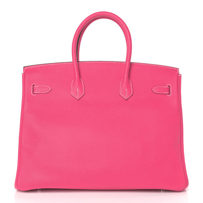 Hermes Epsom Candy Birkin 35 Rose Tyrien Rubis 4 of 43