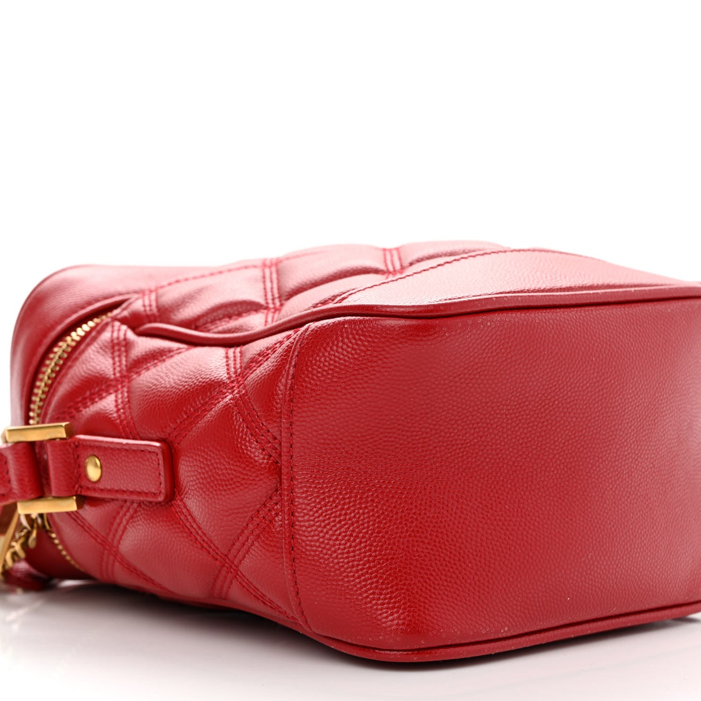 Grain de Poudre Quilted 80's Vanity Bag Red
