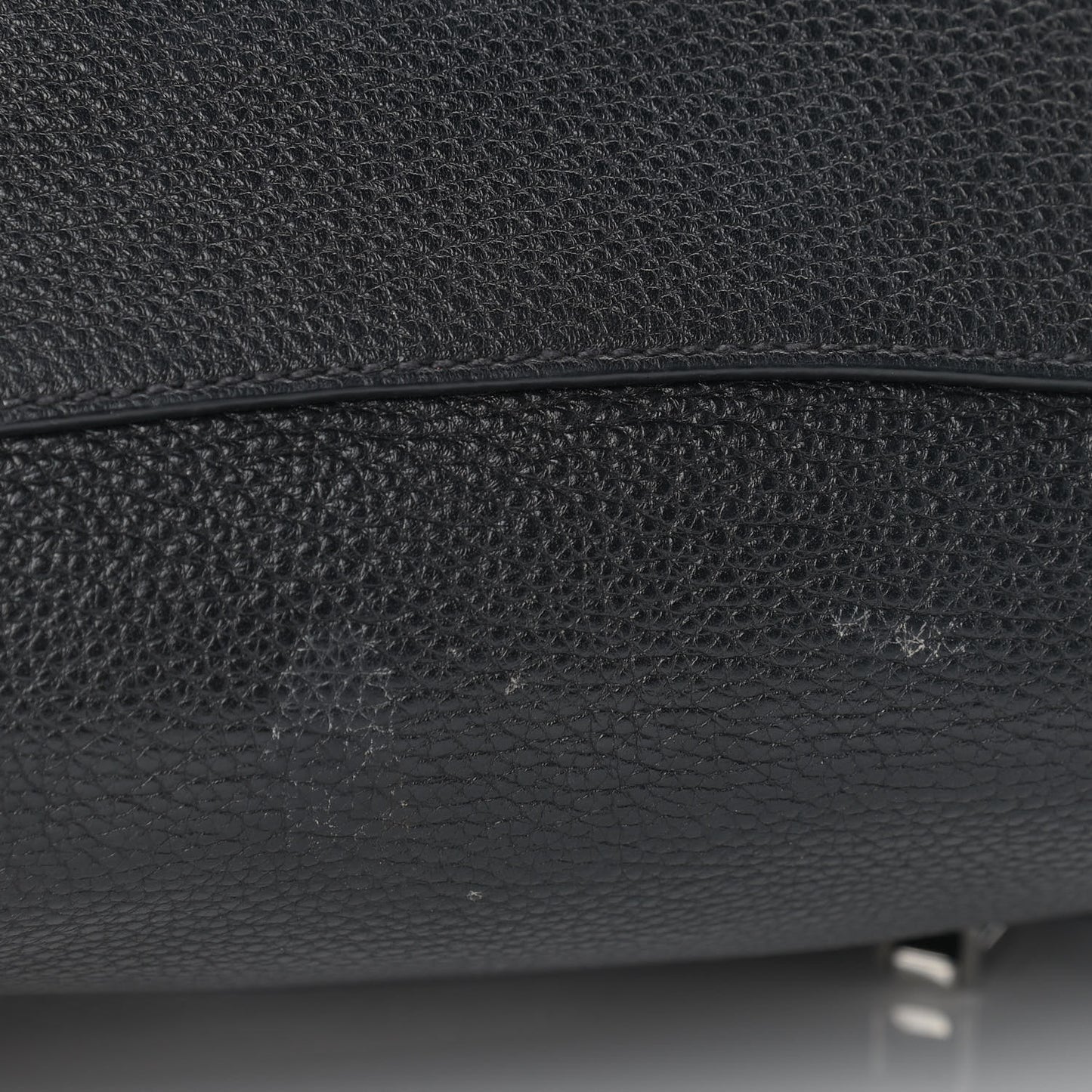 Vitello Daino Shopping Satchel Black