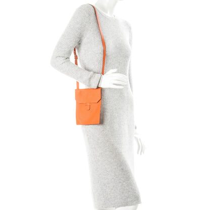 Hermes Togo Amelie Flat Pochette Orange 2 of 7