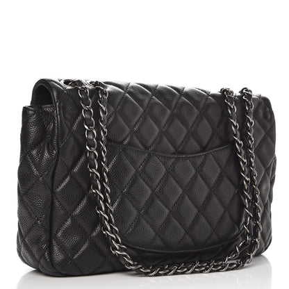 Chanel Caviar Quilted Large Now and Forever Flap Black 3 of 7