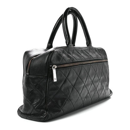 Chanel Caviar Patent Quilted Large Bowler Black 3 of 11