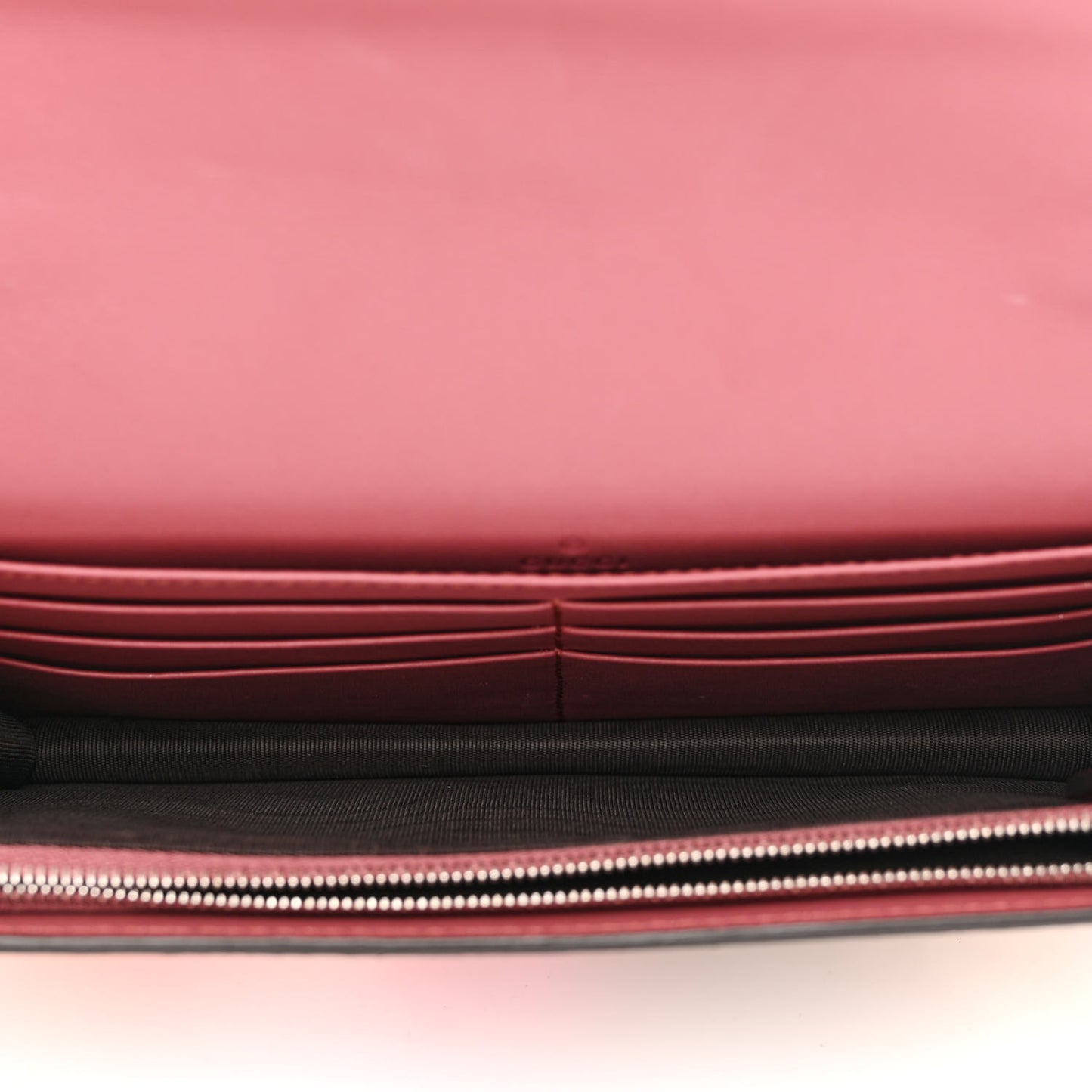 GG Supreme Monogram Blooms Chain Wallet Beige Multicolor Dry Rose