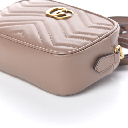 Gucci Calfskin Matelasse Mini GG Marmont Chain Shoulder Bag Porcelain Rose 9 of 10