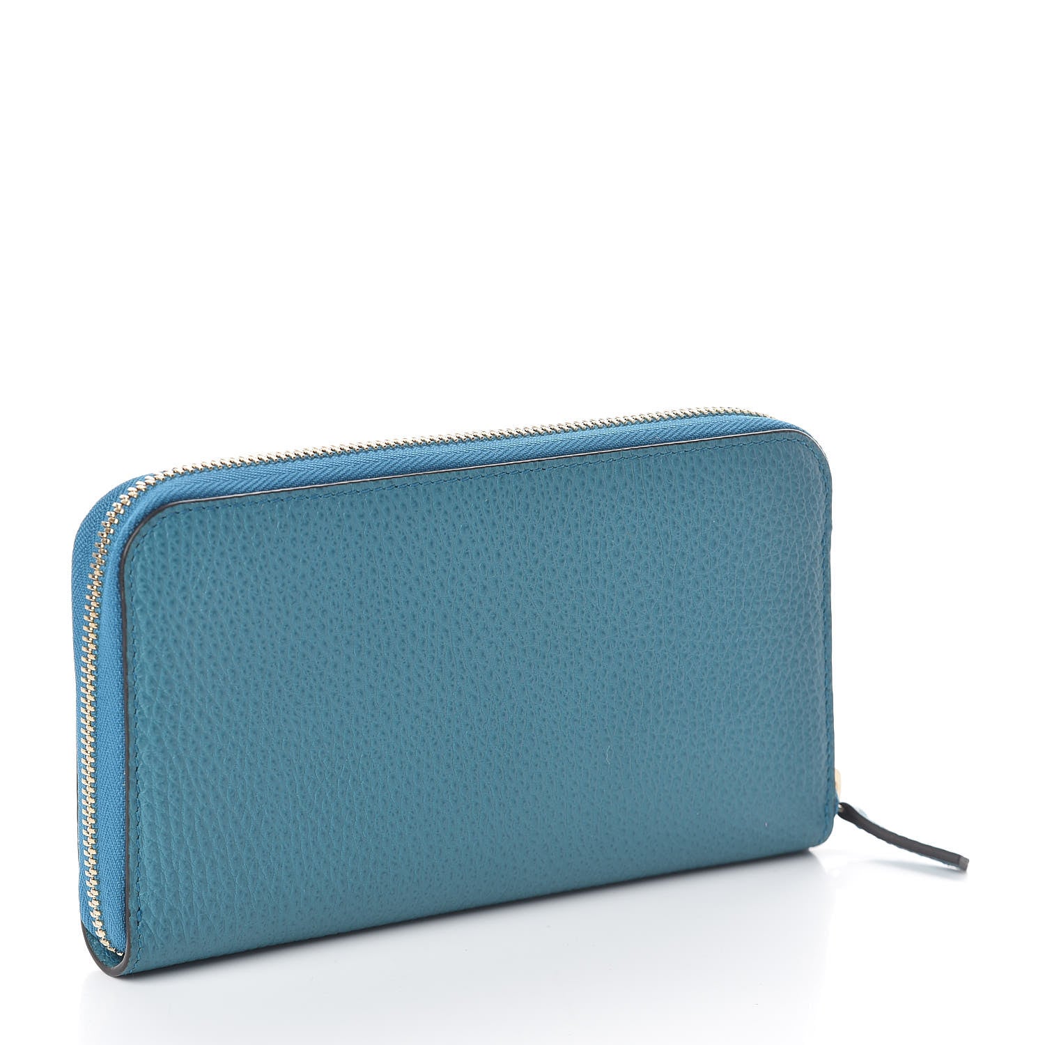Gucci Dollar Calfskin GG Zip Around Wallet Deep Cobalt 3 of 7