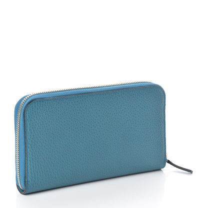 Gucci Dollar Calfskin GG Zip Around Wallet Deep Cobalt 3 of 7