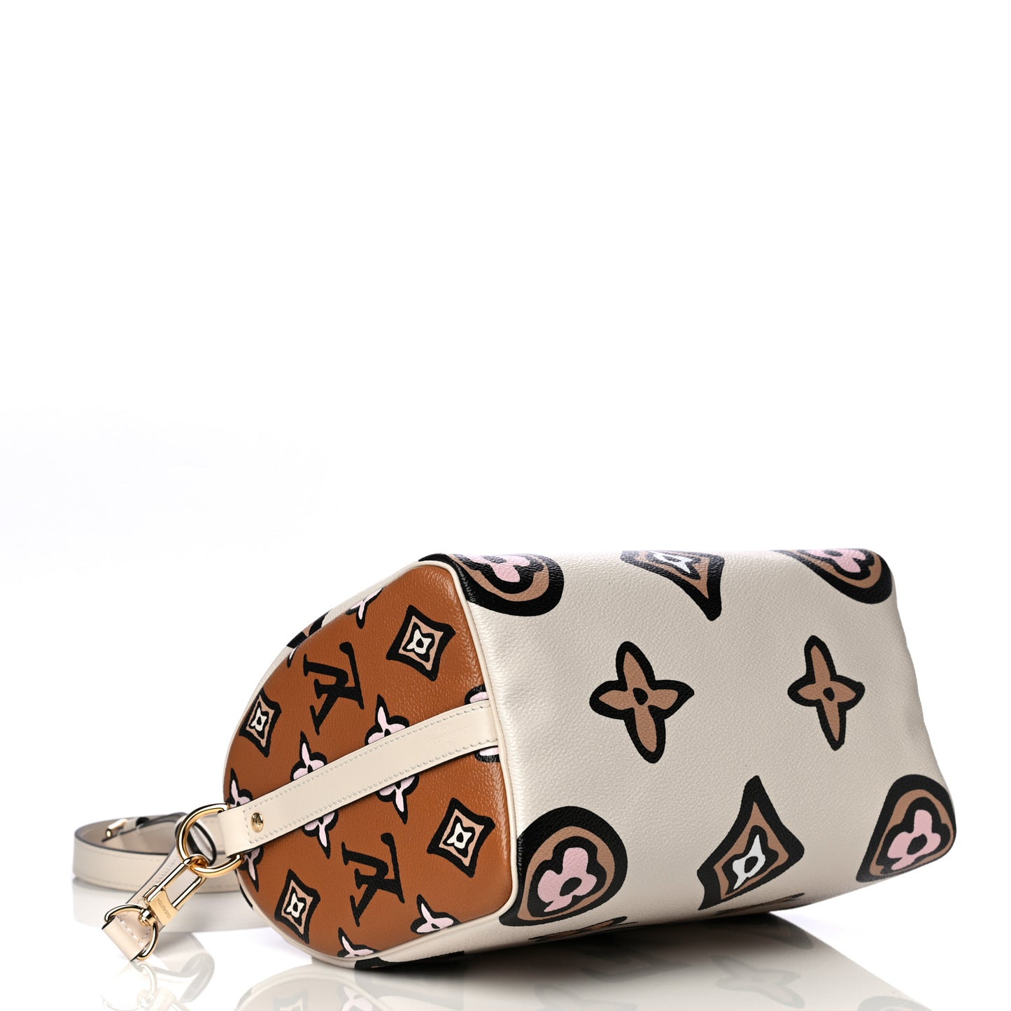 Monogram Giant Wild At Heart Speedy Bandouliere 25 Creme