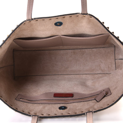 Valentino Garavani Grained Calfskin Small Rockstud Shoulder Tote Poudre 5 of 15