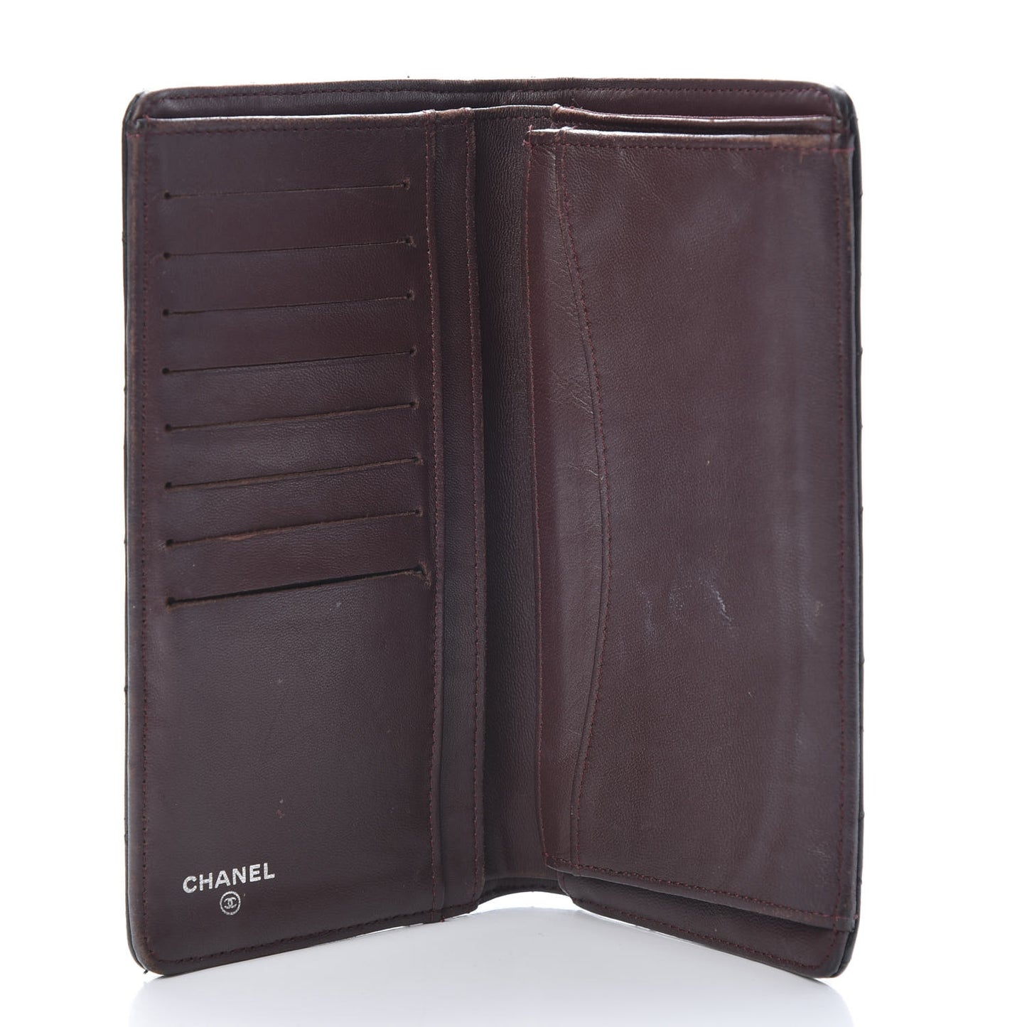 Lambskin Quilted Yen Wallet Black