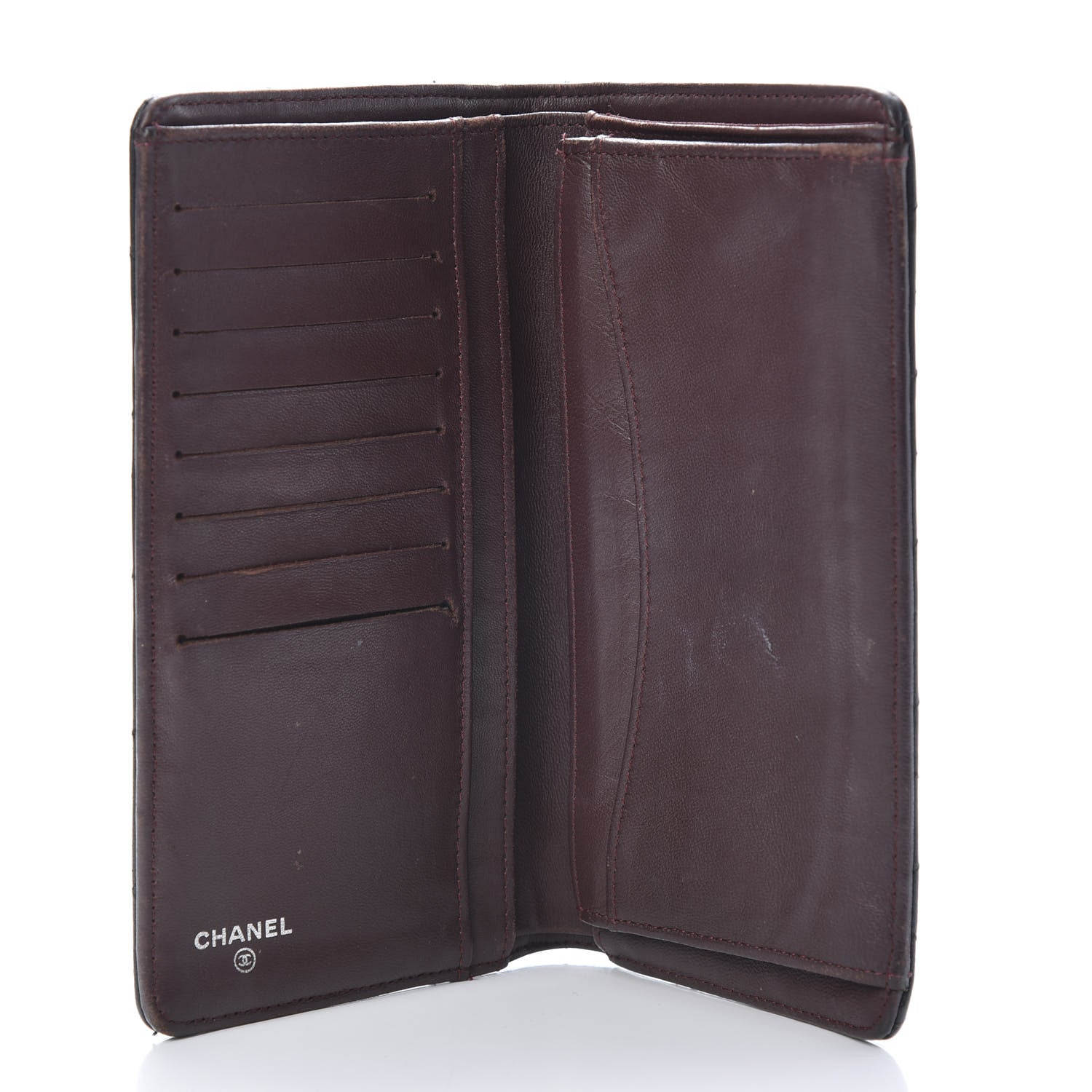 Chanel Lambskin Quilted Yen Wallet Black 5 of 14