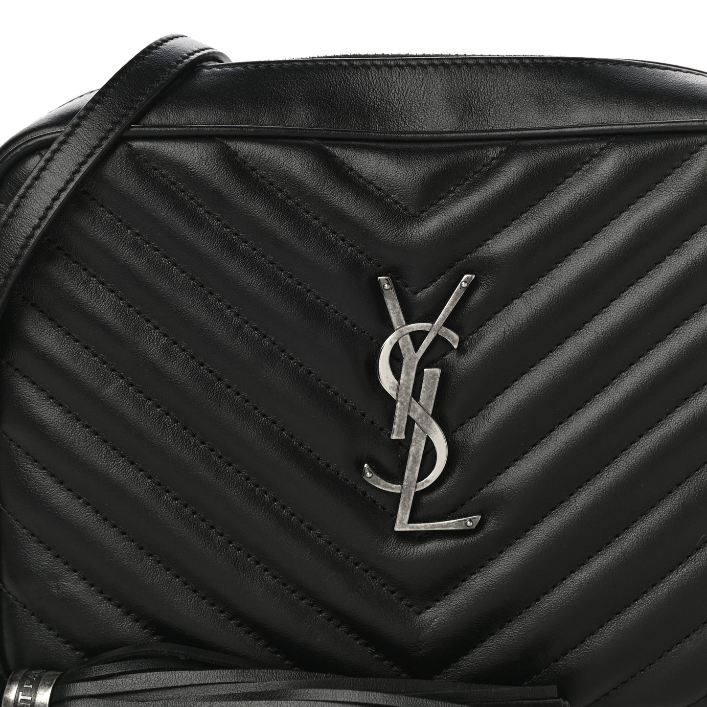 Calfskin Matelasse Monogram Lou Camera Bag Black