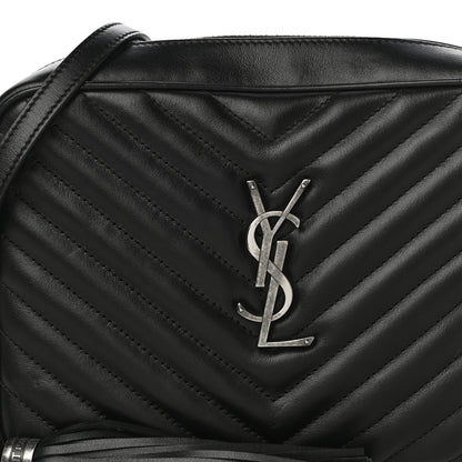 Saint Laurent Calfskin Matelasse Monogram Lou Camera Bag Black 7 of 9