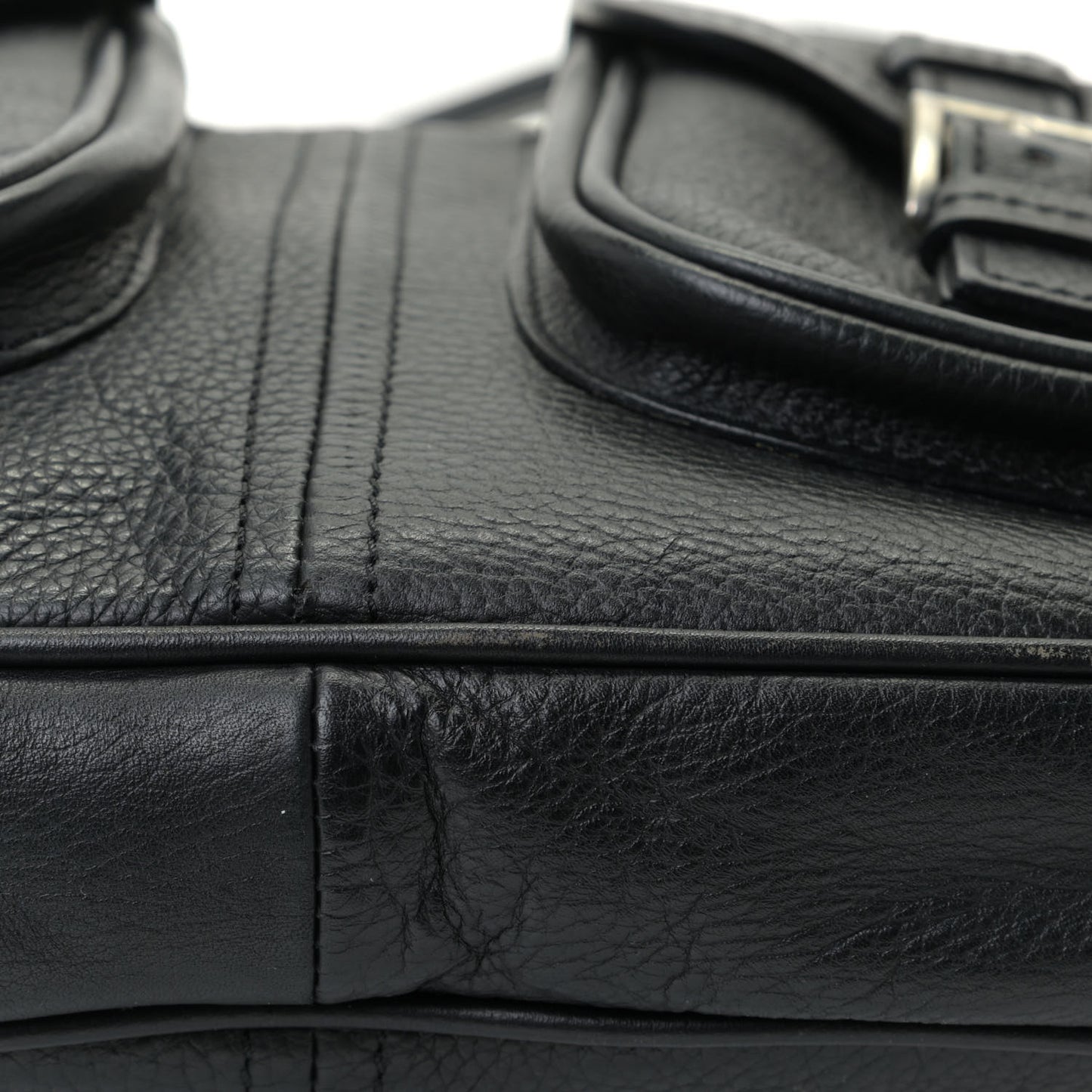 Vitello Daino Pocket Hobo Black