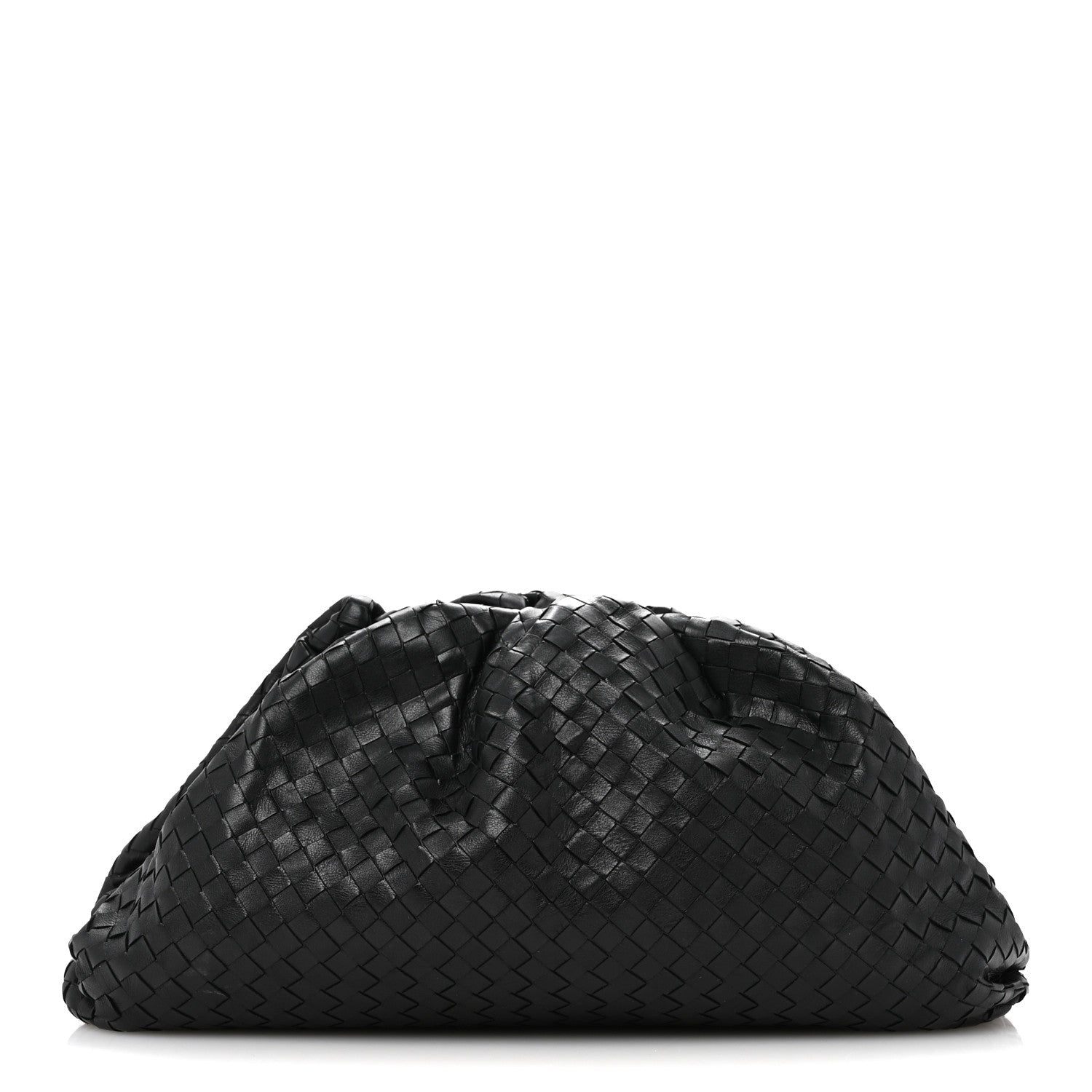 Bottega Veneta Nappa Maxi Intreccio The Pouch Oversized Clutch Black 1 of 12