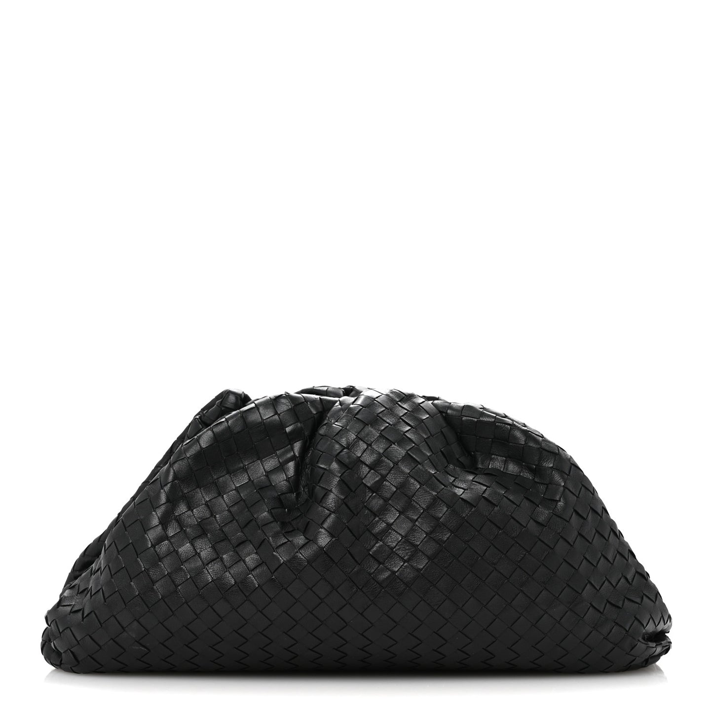 Nappa Maxi Intreccio The Pouch Oversized Clutch Black