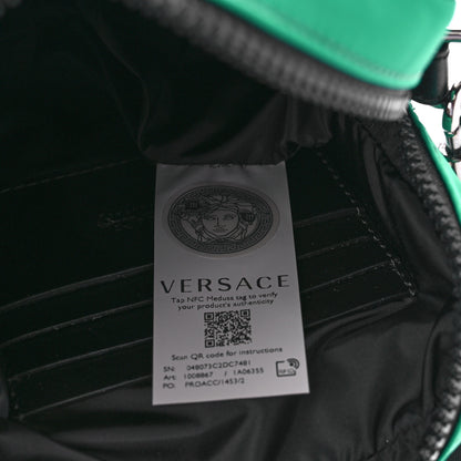 Versace Nylon Palazzo Medusa Crossbody Bag Green 6 of 10