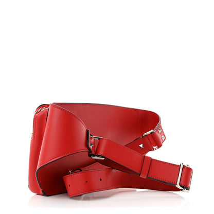 Valentino Garavani Calfskin Mens VLTN Belt Bag Pure Red Black 3 of 9