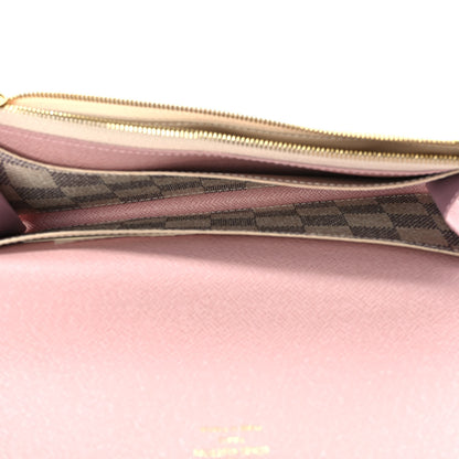 Louis Vuitton Damier Azur Emilie Wallet Rose Ballerine 5 of 9