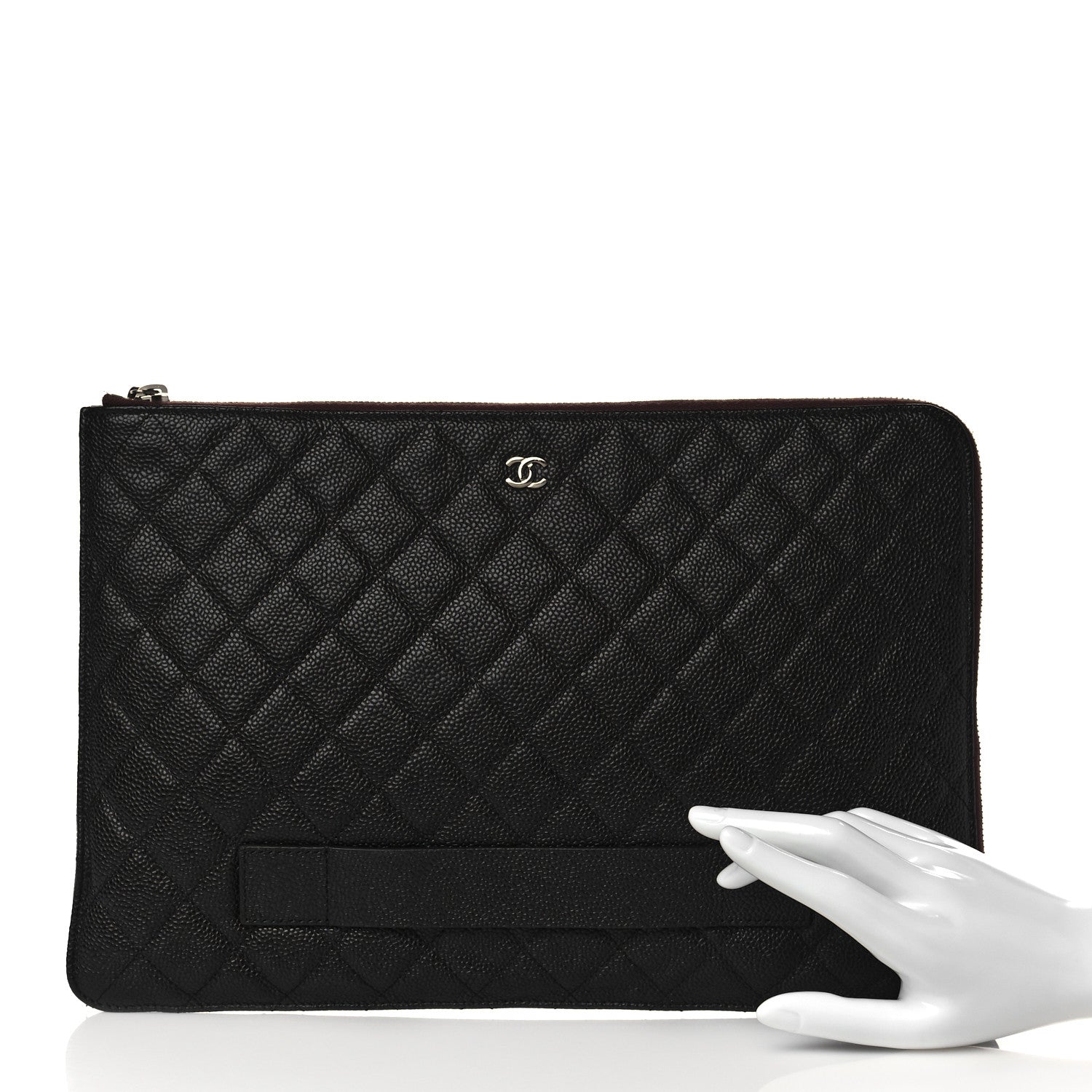 Chanel Caviar Quilted Document Portfolio Holder Black 3 of 8
