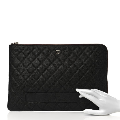 Chanel Caviar Quilted Document Portfolio Holder Black 3 of 8