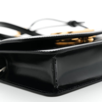 Valentino Garavani Shiny Calfskin Vlogo Small Shoulder Bag Black 8 of 9