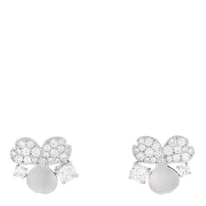 Tiffany Platinum Diamond Paper Flowers Cluster Earrings 1 of 5