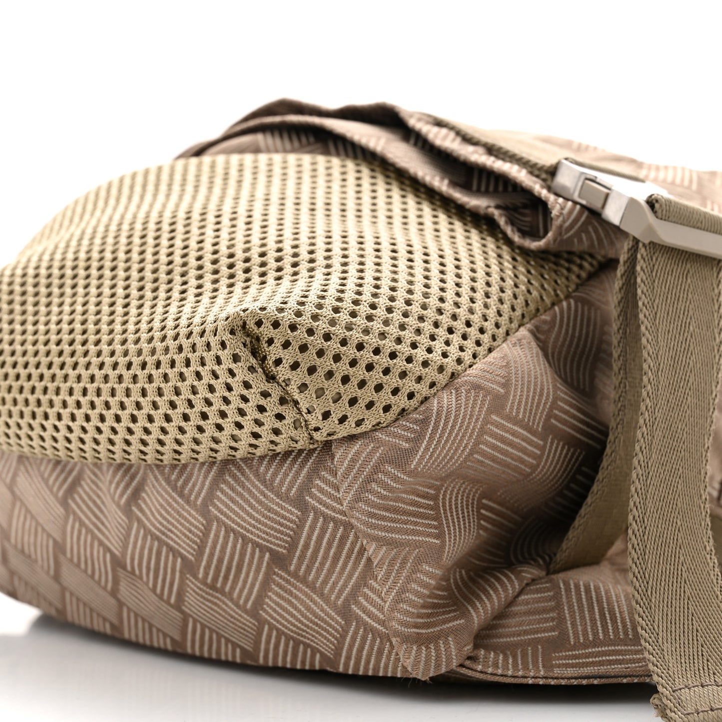 Jacquard Mesh Trekking Folding Belt Bag Tan