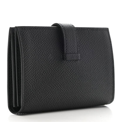 Hermes Epsom Monochrome Bearn Card Holder Wallet Black 3 of 8